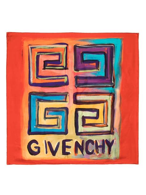 Givenchy Foulard En Soie à Motif 4G Liquide 